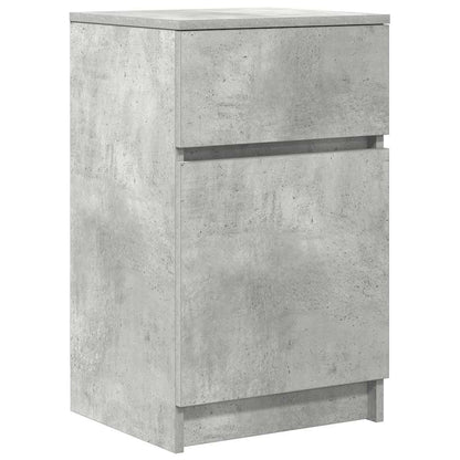 Comodino Grigio Cemento 39x35x65 cm in Legno Multistrato - homemem39