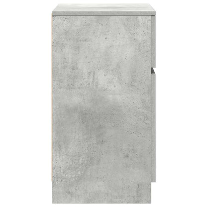 Comodino Grigio Cemento 39x35x65 cm in Legno Multistrato - homemem39