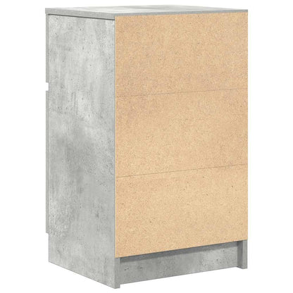 Comodino Grigio Cemento 39x35x65 cm in Legno Multistrato - homemem39