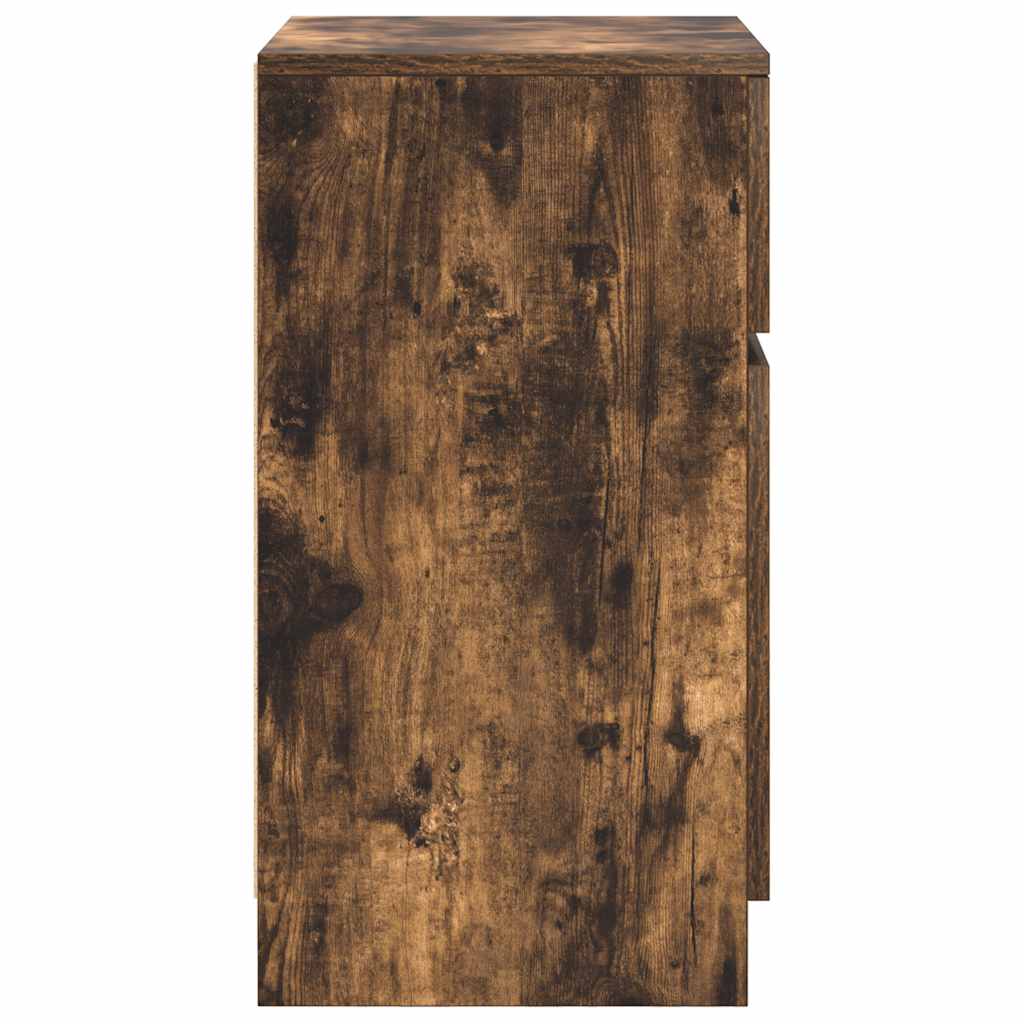 Comodino Rovere Fumo 39x35x65 cm in Legno Multistrato - homemem39