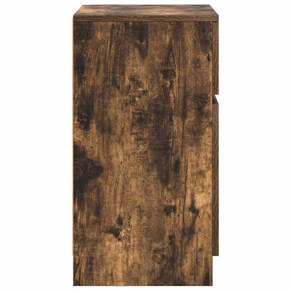 Comodino Rovere Fumo 39x35x65 cm in Legno Multistrato - homemem39