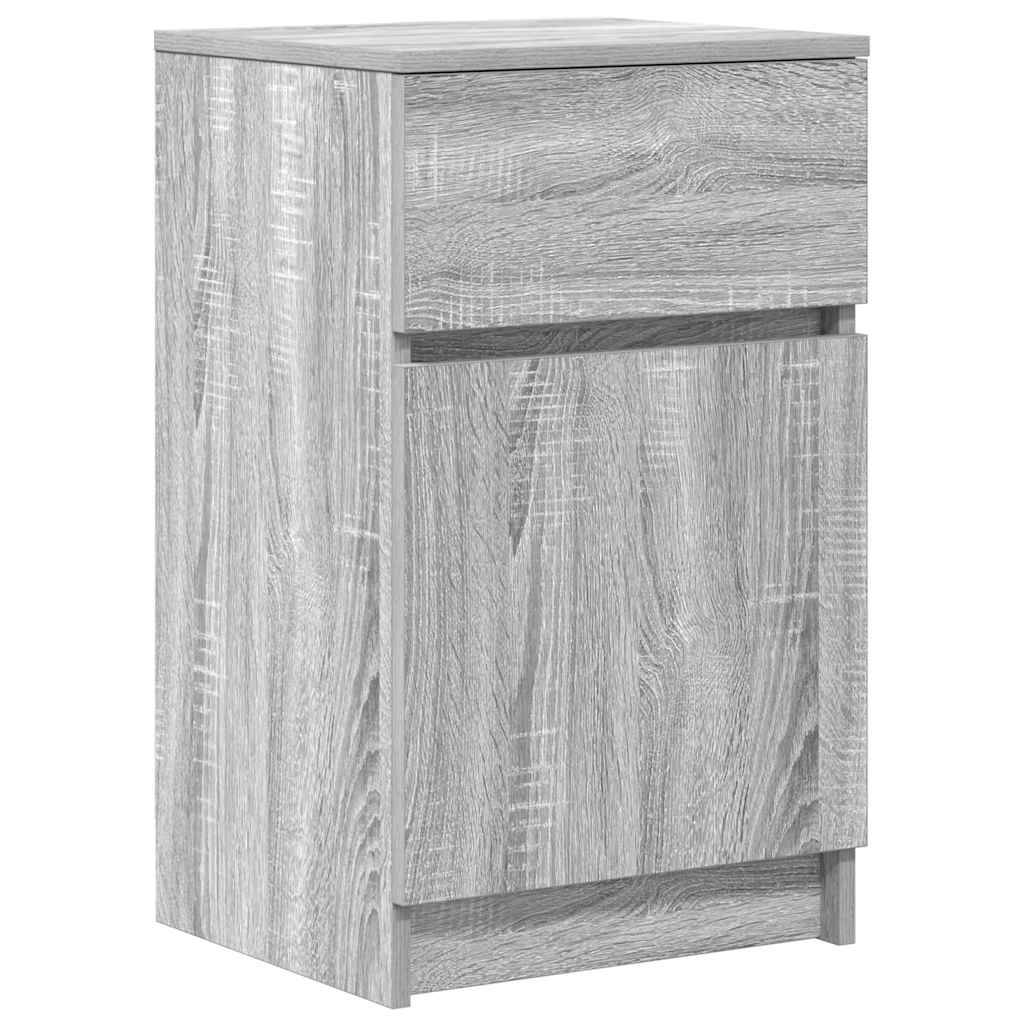 Comodino Grigio Sonoma 39x35x65 cm in Legno Multistrato - homemem39