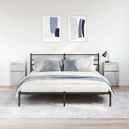 Comodini 2 pz Grigio Sonoma 39x35x65 cm in Legno Multistrato - homemem39