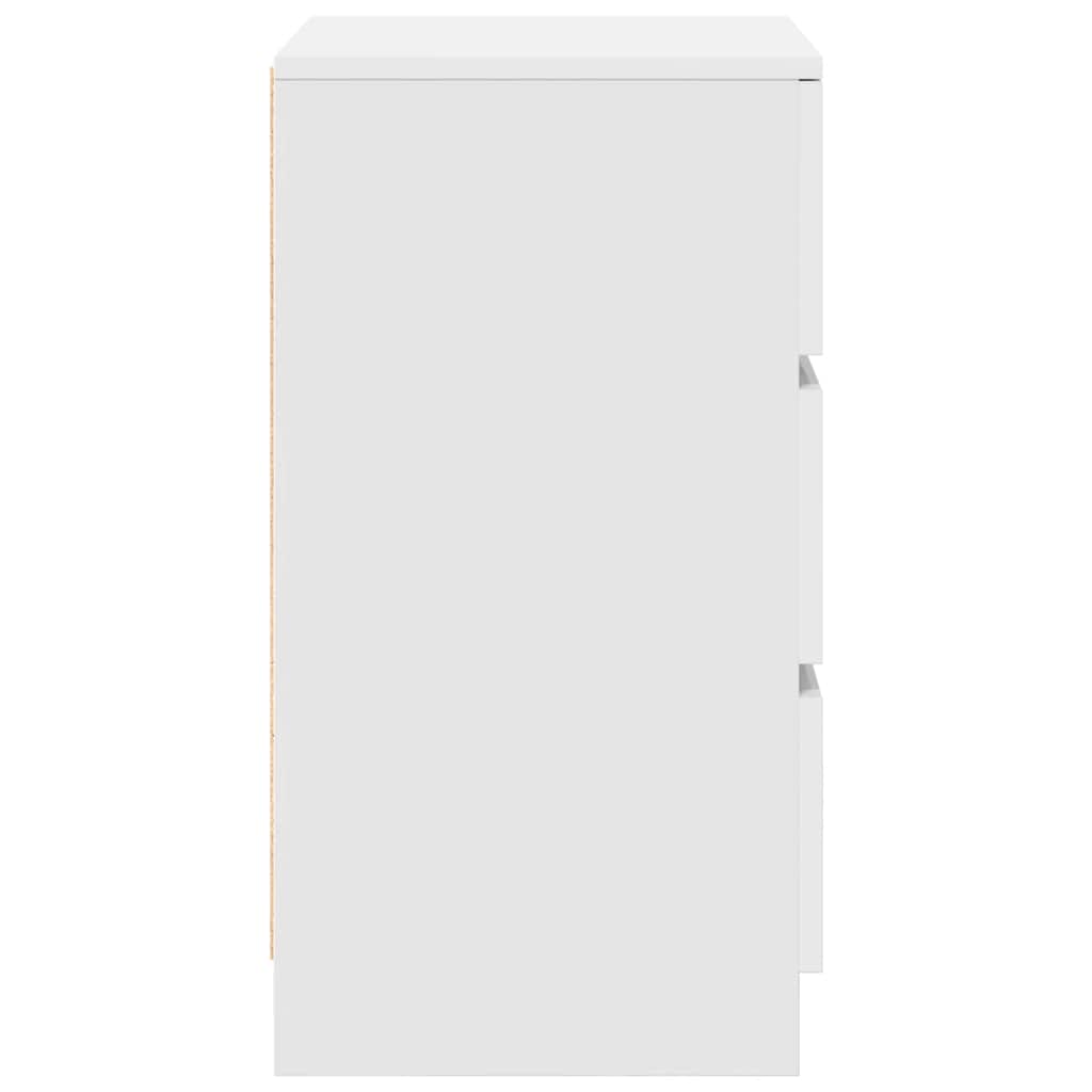 Comodini con 3 Cassetti 2 pz Bianco 39x35x65 cm - homemem39