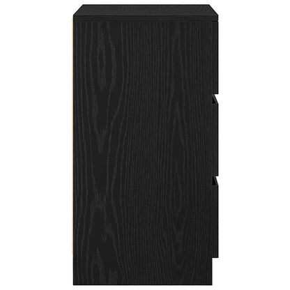 Comodino con 3 Cassetti Nero 39x35x65 cm - homemem39