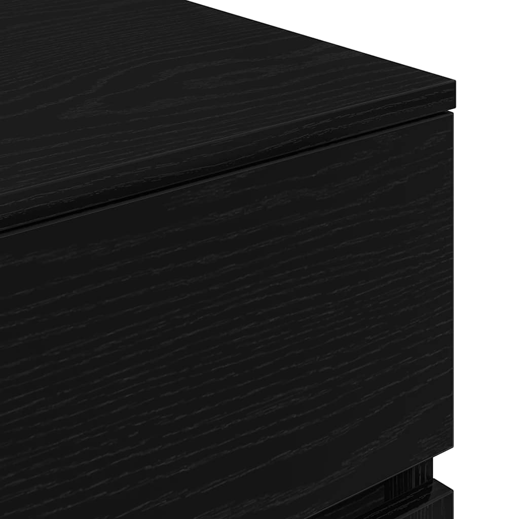 Comodini con 3 Cassetti 2 pz Nero 39x35x65 cm - homemem39