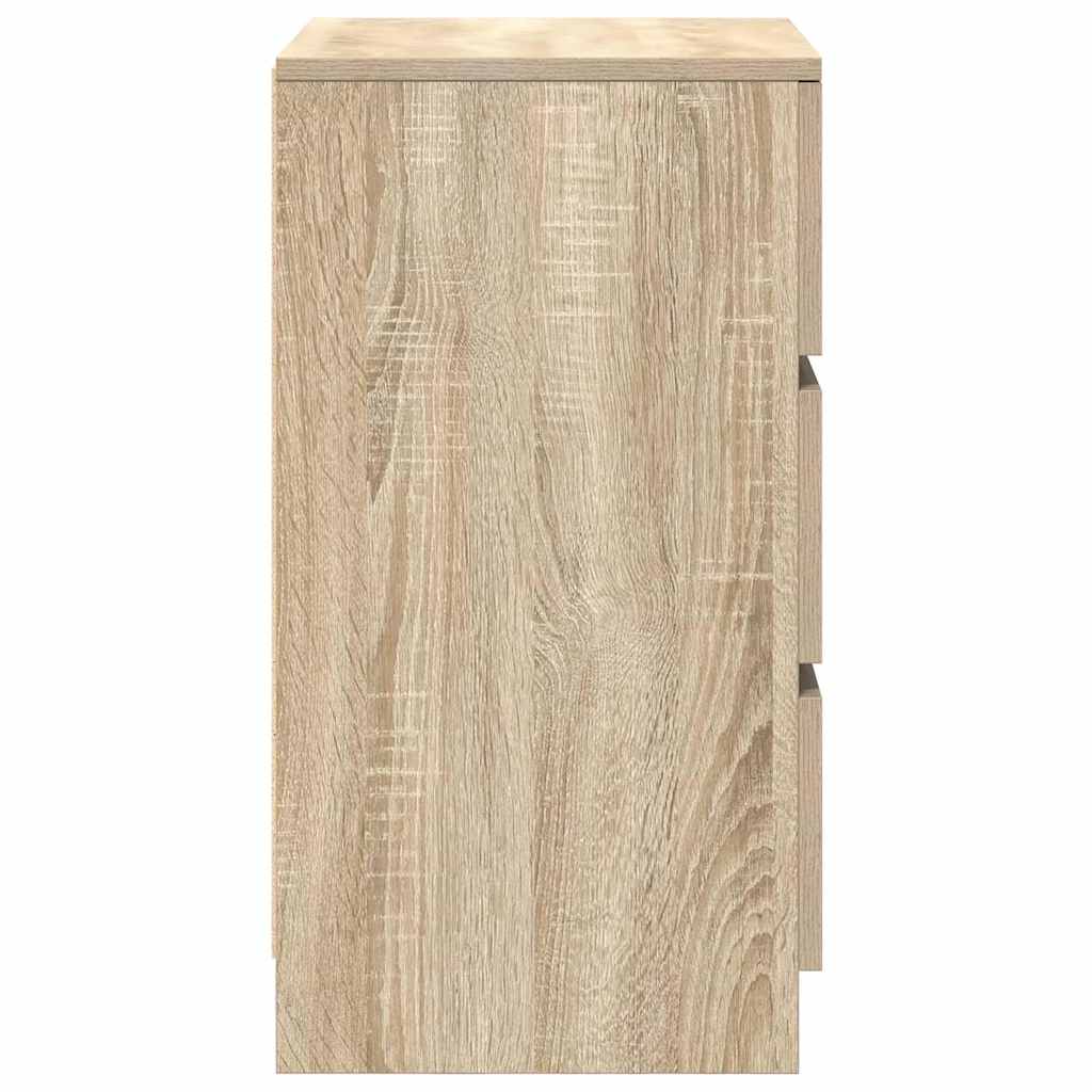 Comodini con 3 Cassetti 2 pz Rovere Sonoma 39x35x65 cm - homemem39