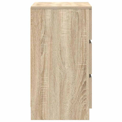 Comodini con 3 Cassetti 2 pz Rovere Sonoma 39x35x65 cm - homemem39