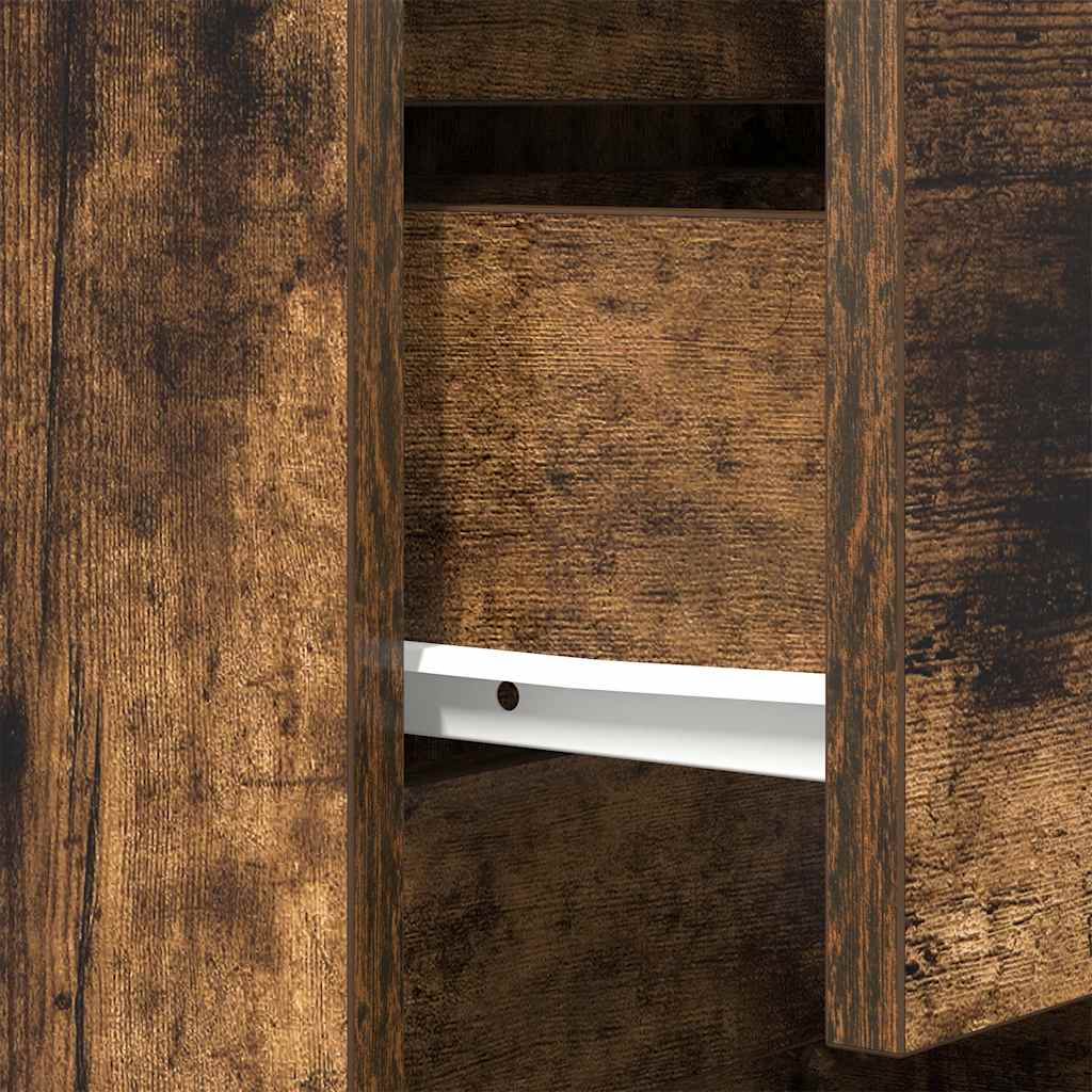 Comodino con 3 Cassetti Rovere Fumo 39x35x65 cm - homemem39