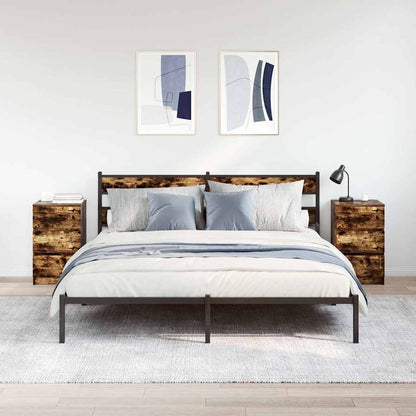 Comodini con 3 Cassetti 2 pz Rovere Fumo 39x35x65 cm - homemem39