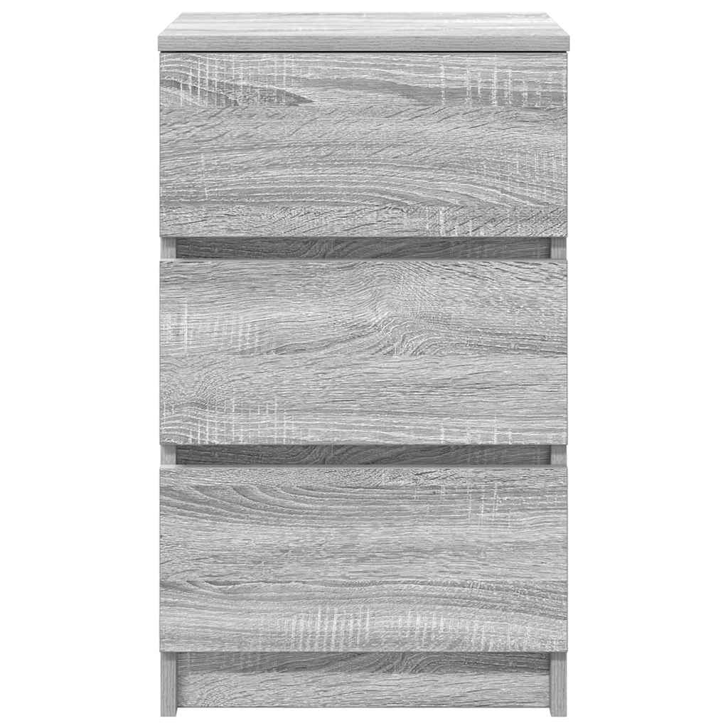 Comodini con 3 Cassetti 2 pz Grigio Sonoma 39x35x65 cm - homemem39
