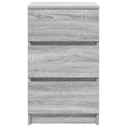Comodini con 3 Cassetti 2 pz Grigio Sonoma 39x35x65 cm - homemem39