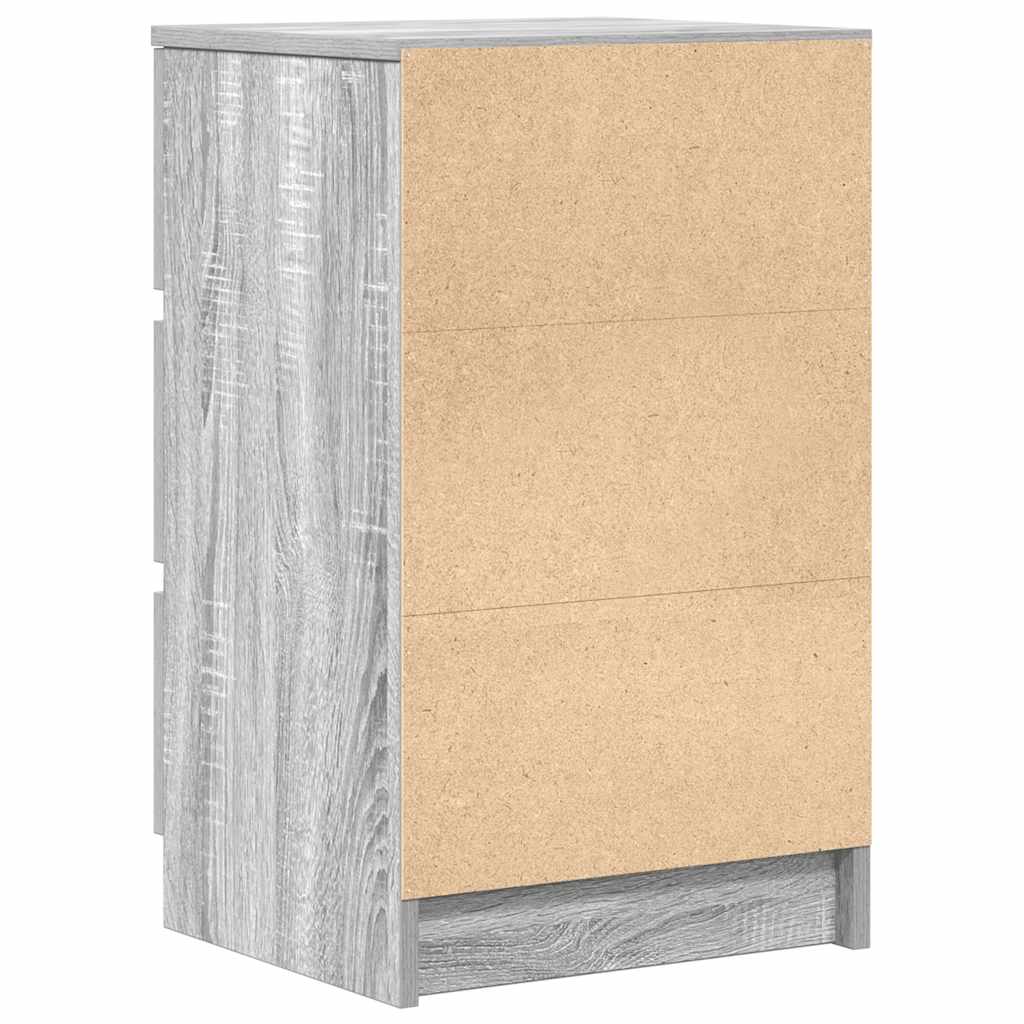 Comodini con 3 Cassetti 2 pz Grigio Sonoma 39x35x65 cm - homemem39