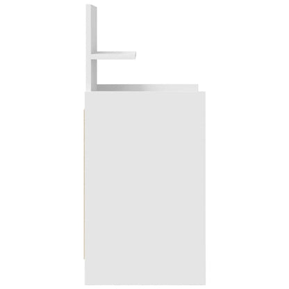 Comodino con 2 Cassetti Bianco 38x34x80 cm - homemem39