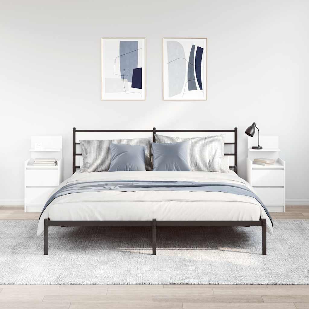 Comodini con 2 Cassetti 2 pz Bianco 38x34x80 cm - homemem39