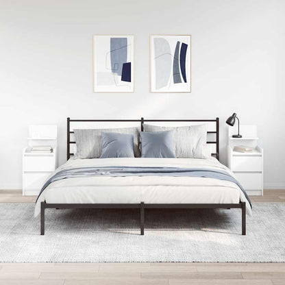 Comodini con 2 Cassetti 2 pz Bianco 38x34x80 cm - homemem39