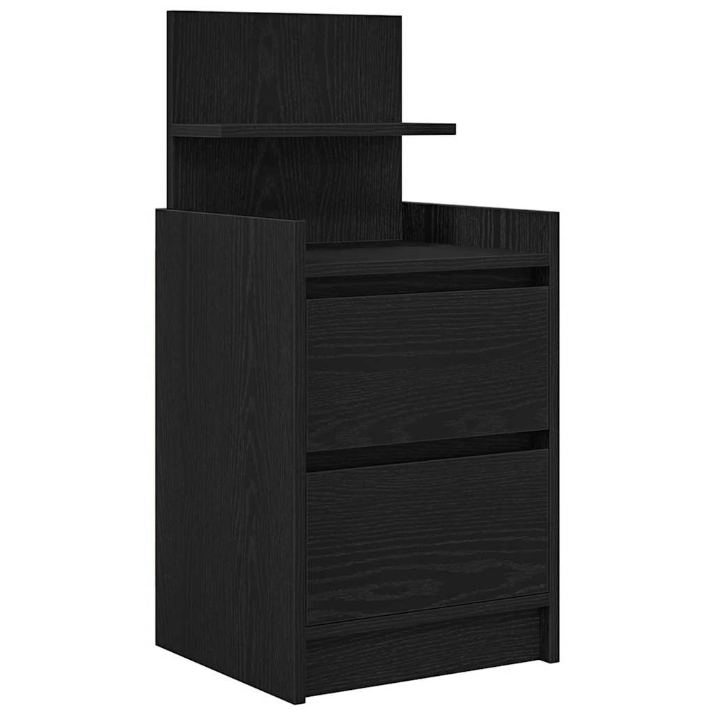 Comodini con 2 Cassetti 2 pz Rovere Nero 38x34x80 cm - homemem39