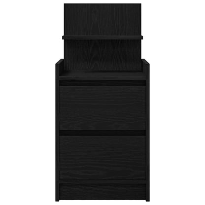 Comodini con 2 Cassetti 2 pz Rovere Nero 38x34x80 cm - homemem39