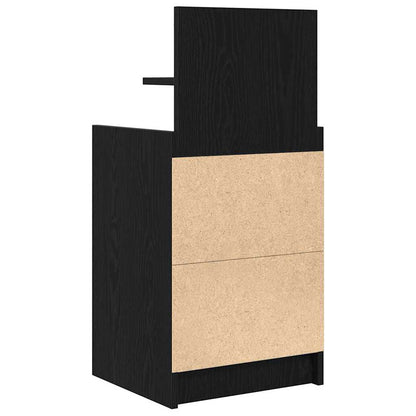 Comodini con 2 Cassetti 2 pz Rovere Nero 38x34x80 cm - homemem39