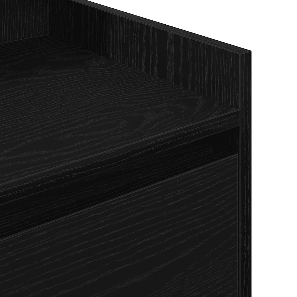 Comodini con 2 Cassetti 2 pz Rovere Nero 38x34x80 cm - homemem39