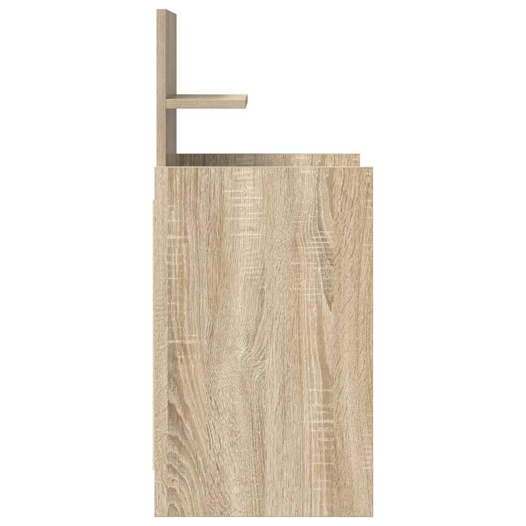 Comodino con 2 Cassetti Rovere Sonoma 38x34x80 cm