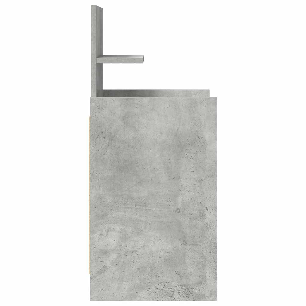 Comodino con 2 Cassetti Grigio Cemento 38x34x80 cm - homemem39