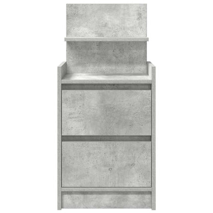 Comodini con 2 Cassetti 2 pz Grigio Cemento 38x34x80 cm - homemem39