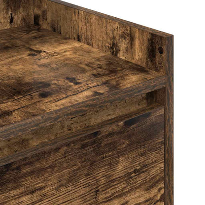 Comodino con 2 Cassetti Rovere Fumo 38x34x80 cm - homemem39