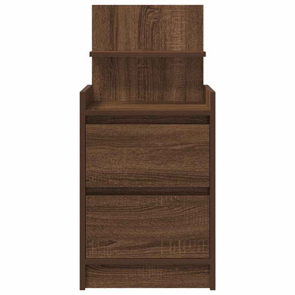 Comodini con 2 Cassetti 2 pz Rovere Marrone 38x34x80 cm - homemem39