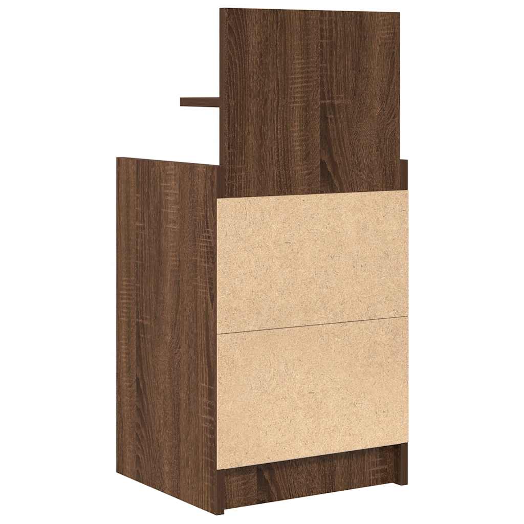 Comodini con 2 Cassetti 2 pz Rovere Marrone 38x34x80 cm - homemem39
