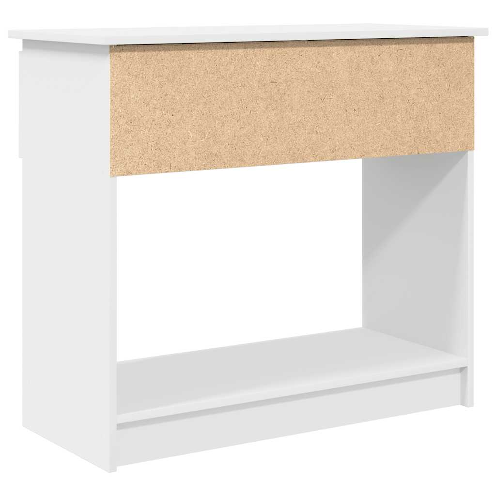 Tavolo Consolle con Cassetti Bianco 85,5x38,5x74,5 cm