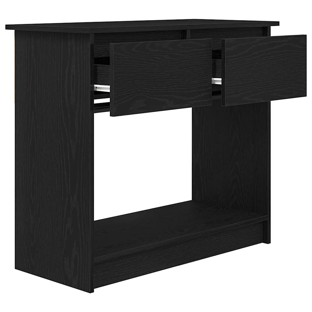 Tavolo Consolle con Cassetti Nero 85,5x38,5x74,5 cm - homemem39