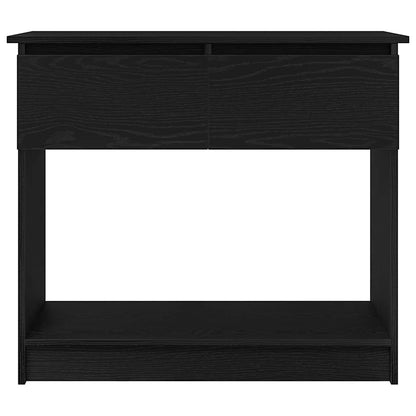 Tavolo Consolle con Cassetti Nero 85,5x38,5x74,5 cm