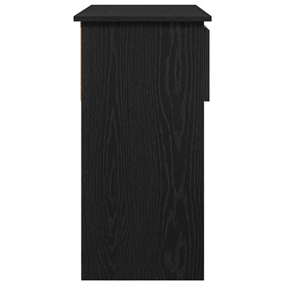 Tavolo Consolle con Cassetti Nero 85,5x38,5x74,5 cm