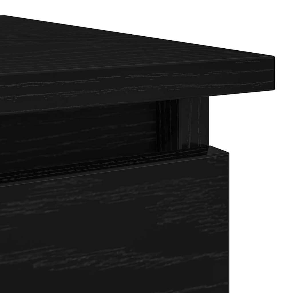 Tavolo Consolle con Cassetti Nero 85,5x38,5x74,5 cm