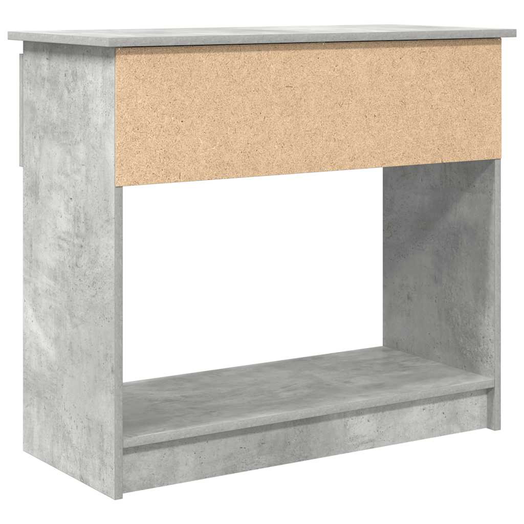 Tavolo Consolle con Cassetti Grigio Cemento 85,5x38,5x74,5 cm - homemem39