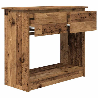 Tavolo Consolle con Cassetti Legno Antico 85,5x38,5x74,5 cm - homemem39