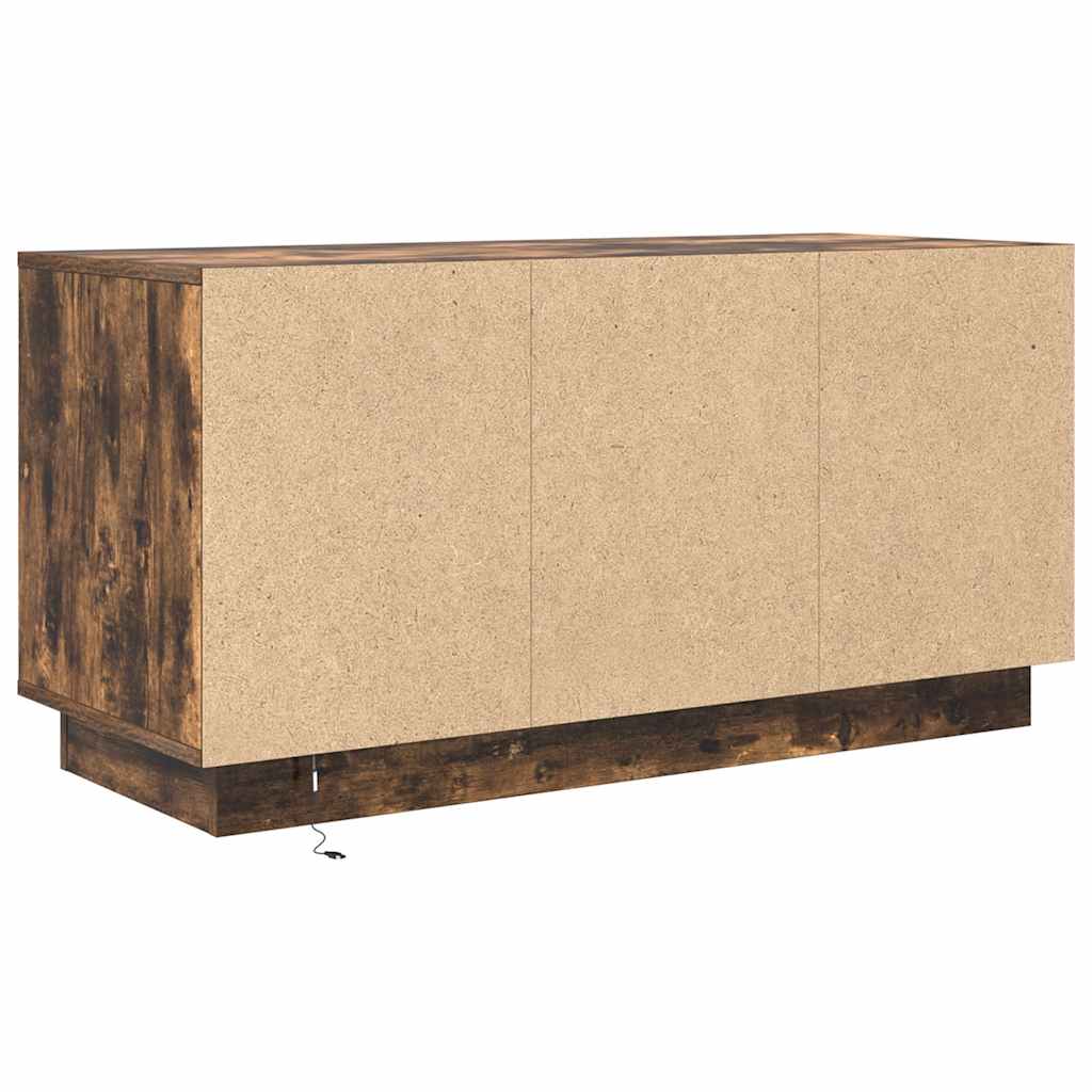 Mobile Porta TV con Luci LED Rovere Fumo 100x41x50 cm - homemem39