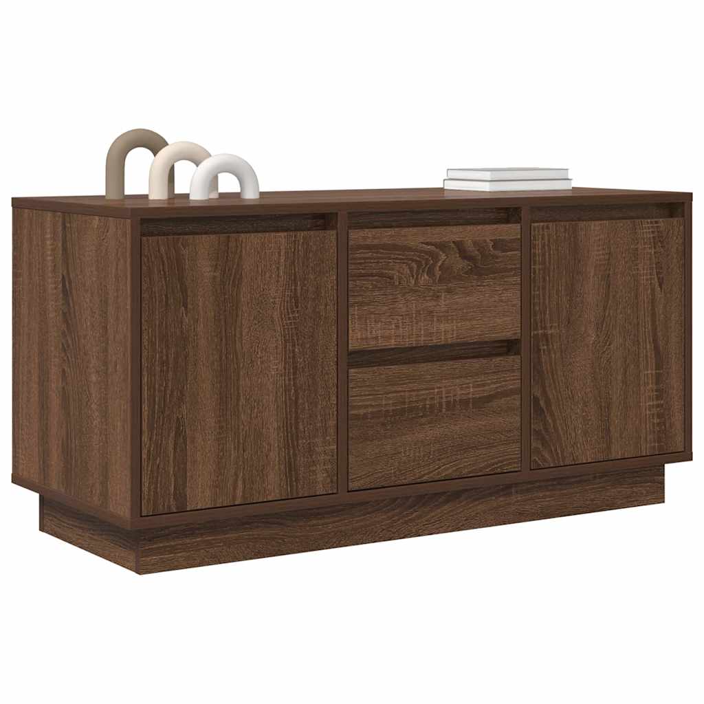 Mobile Porta TV con Luci LED Rovere Marrone 100x41x50 cm - homemem39