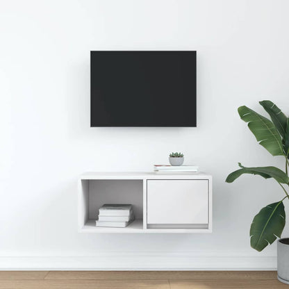 Mobile Porta TV Bianco 60x31x25,5 cm in Legno Multistrato - homemem39