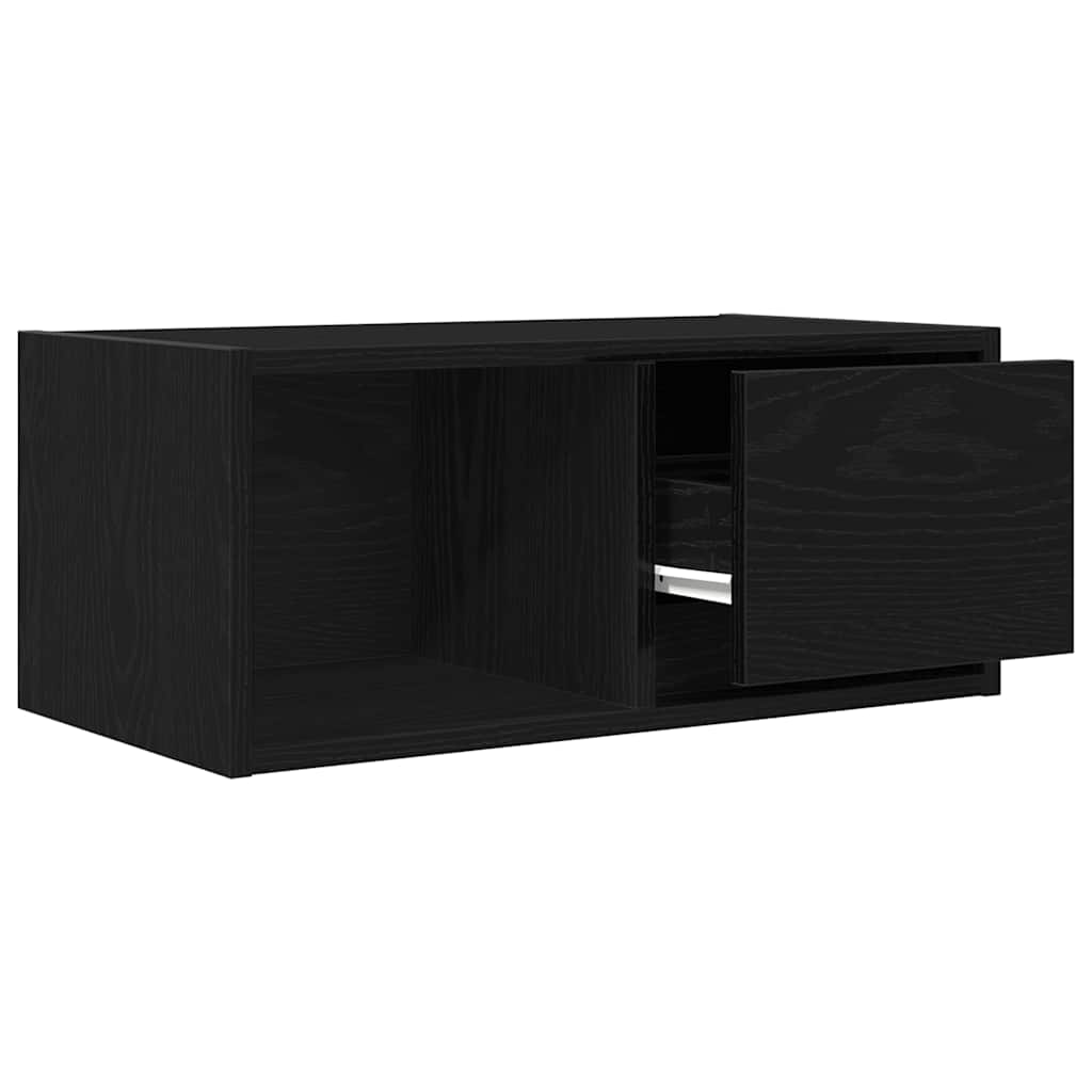 Mobile Porta TV Rovere Nero 60x31x25,5 cm in Legno Multistrato - homemem39
