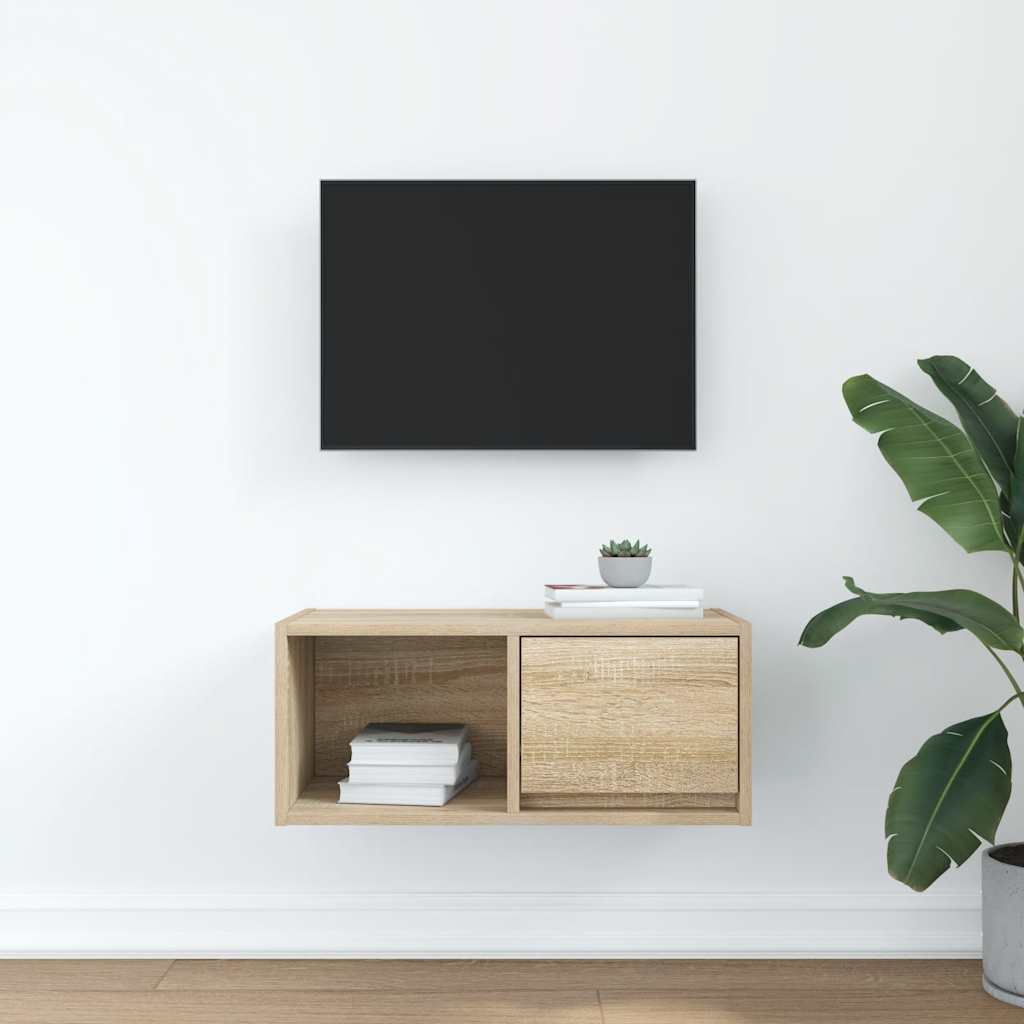 Mobile Porta TV Rovere Sonoma 60x31x25,5 cm Legno Multistrato - homemem39