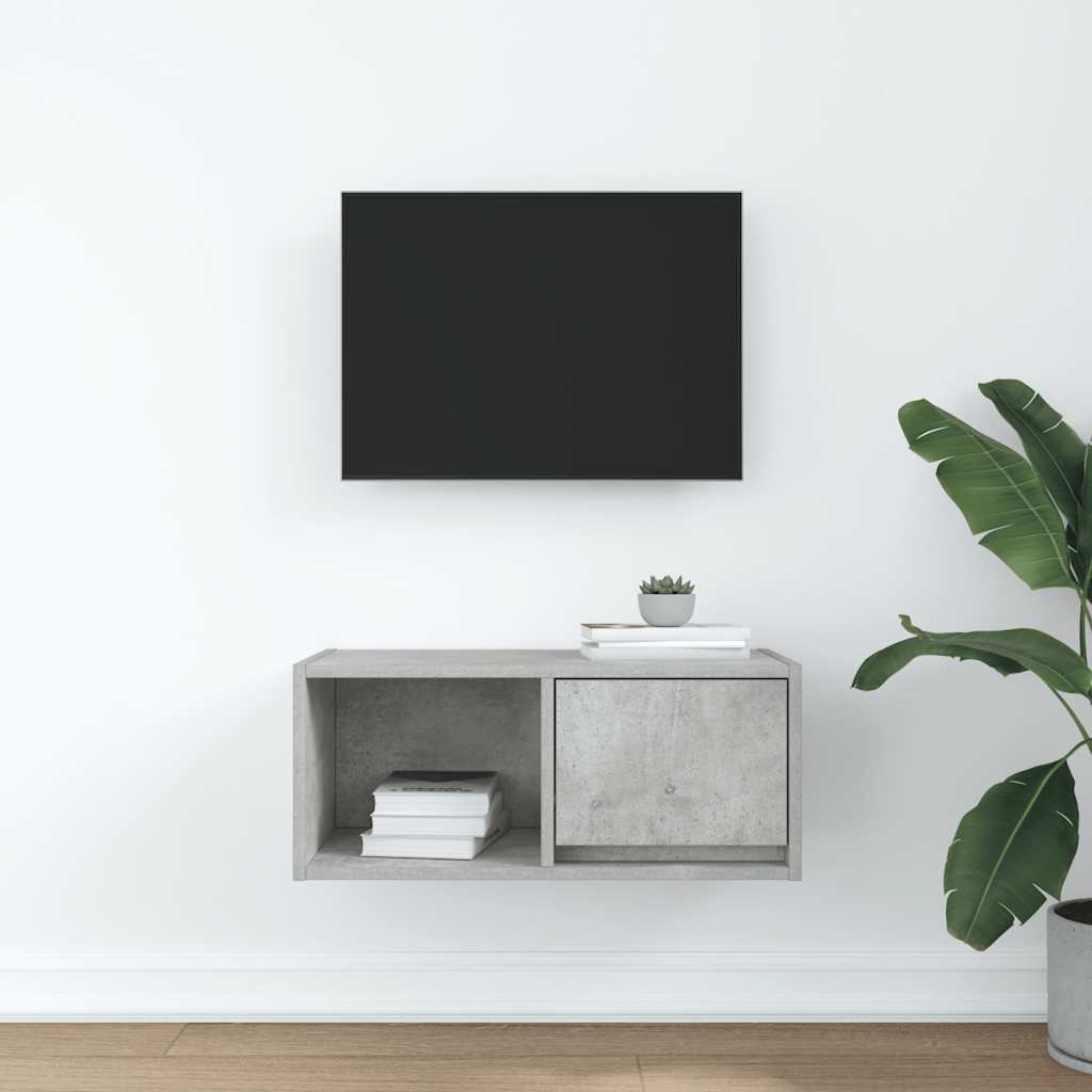 Mobile per TV Grigio Cemento 60x31x25,5 cm Legno Multistrato