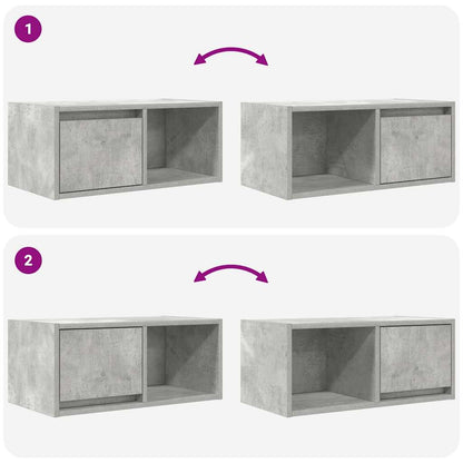 Mobile per TV Grigio Cemento 60x31x25,5 cm Legno Multistrato - homemem39