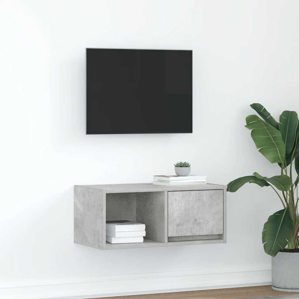 Mobile per TV Grigio Cemento 60x31x25,5 cm Legno Multistrato - homemem39