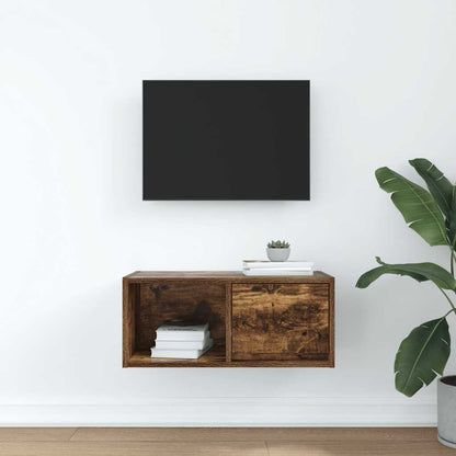 Mobile Porta TV Rovere Fumo 60x31x25,5 cm in Legno Multistrato - homemem39