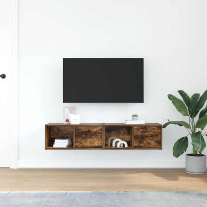 Mobili TV 2 pz Rovere Fumo 60x31x25,5 cm Legno Multistrato - homemem39