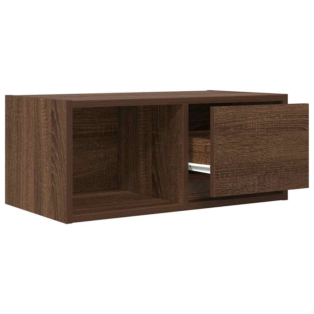 Mobile Porta TV Rovere Marrone 60x31x25,5 cm Legno Multistrato - homemem39