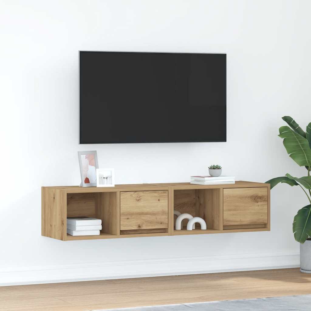 Mobili Porta TV 2 pz Rovere Artigianale 60x31x25,5cm Truciolato - homemem39
