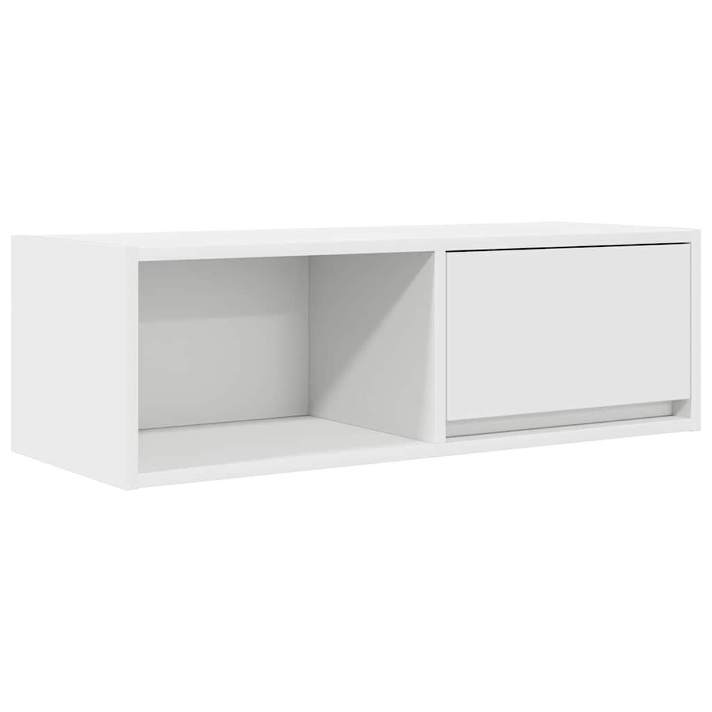Mobili TV a Parete 2pz Bianchi 80x31x25,5 cm Legno Multistrato - homemem39